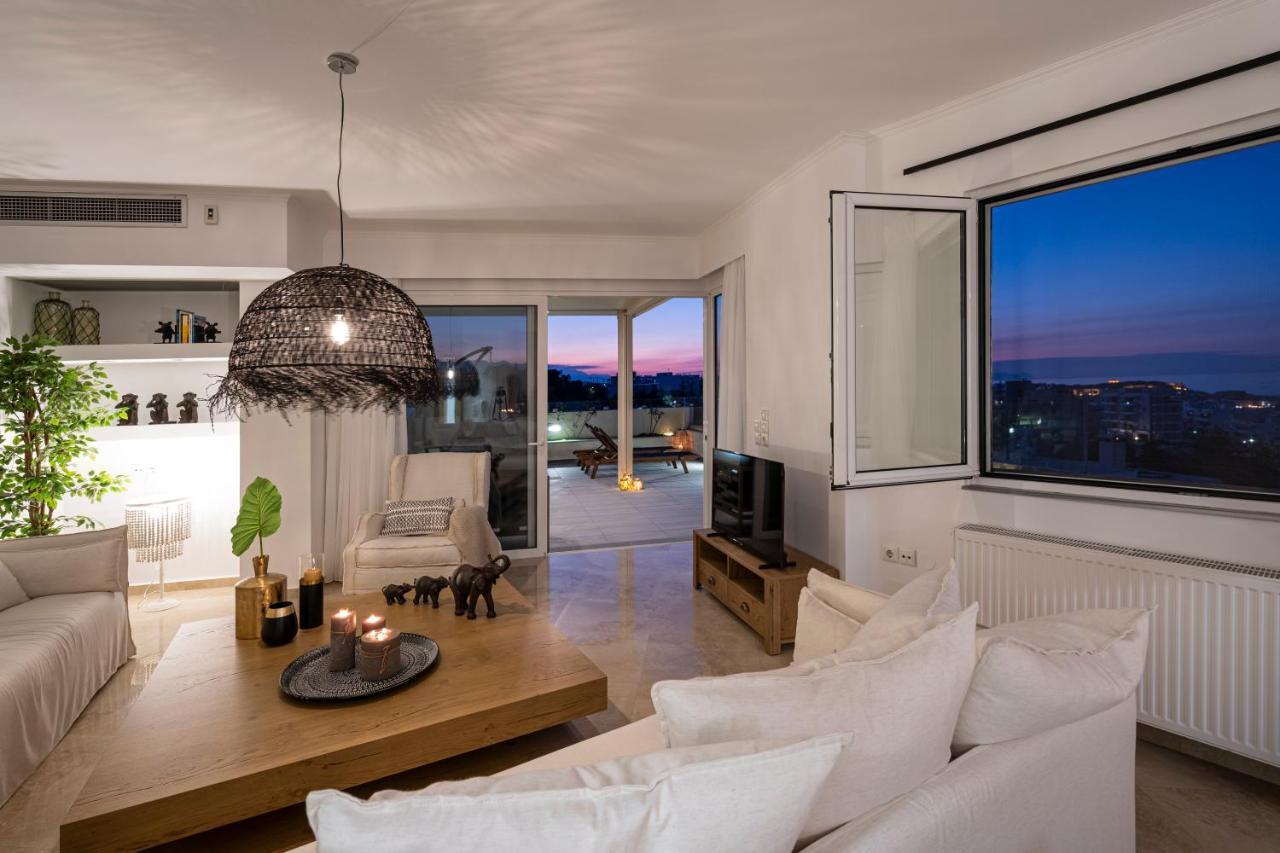 Helen Luxury Holiday House With Sea View Rethymno  ภายนอก รูปภาพ
