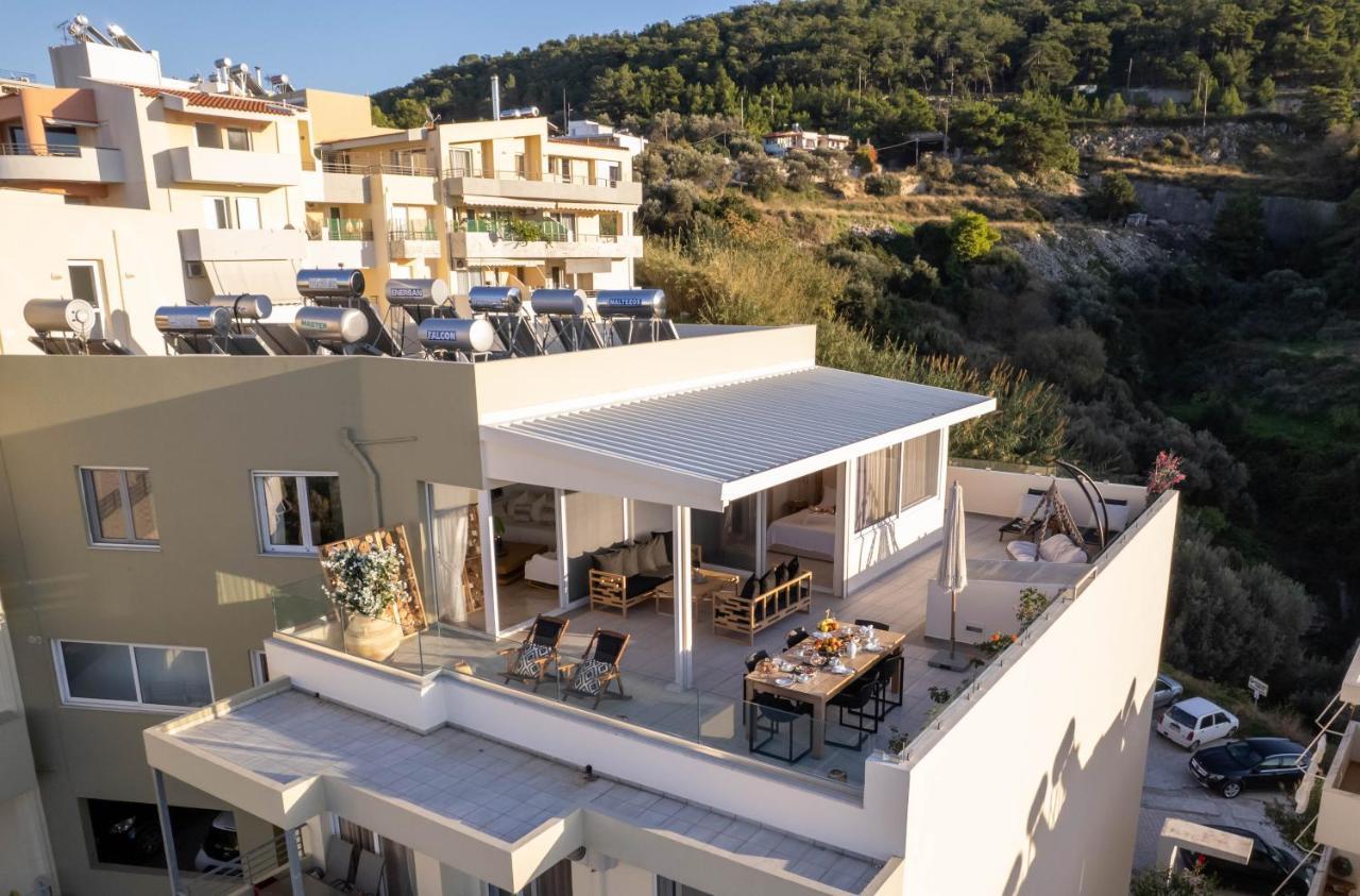 Helen Luxury Holiday House With Sea View Rethymno  ภายนอก รูปภาพ