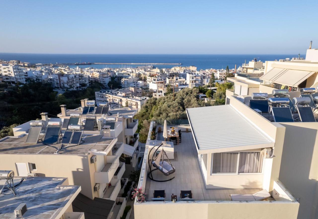 Helen Luxury Holiday House With Sea View Rethymno  ภายนอก รูปภาพ