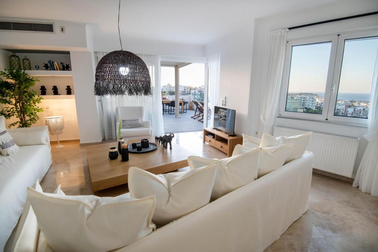 Helen Luxury Holiday House With Sea View Rethymno  ภายนอก รูปภาพ