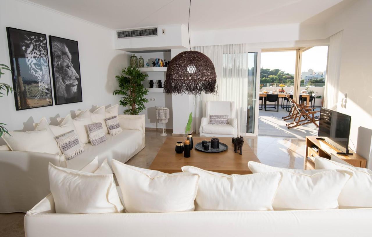 Helen Luxury Holiday House With Sea View Rethymno  ภายนอก รูปภาพ